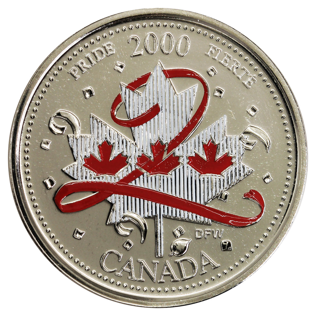 2000 Coloured Pride Canada 25-cents Proof Like_