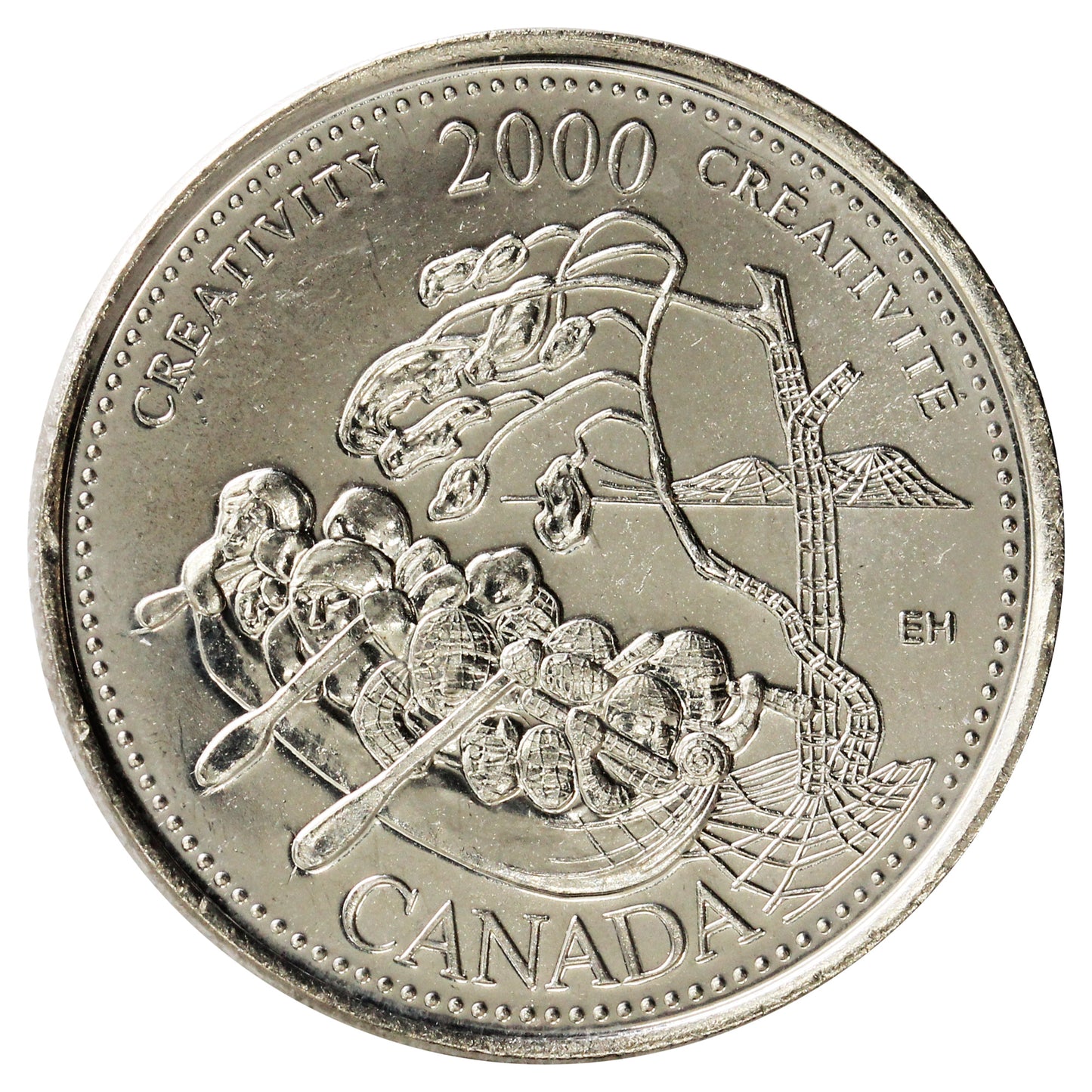 2000 Creativity Canada 25-cents Brilliant Uncirculated (MS-63)