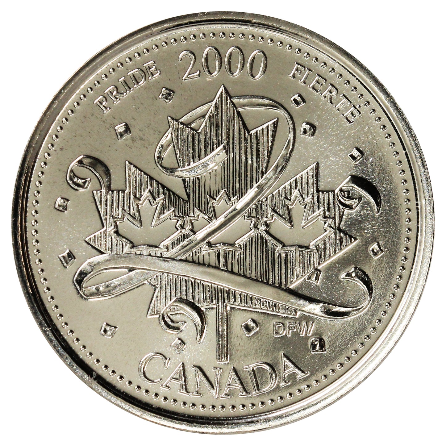 2000 Pride Canada 25-cents Proof Like