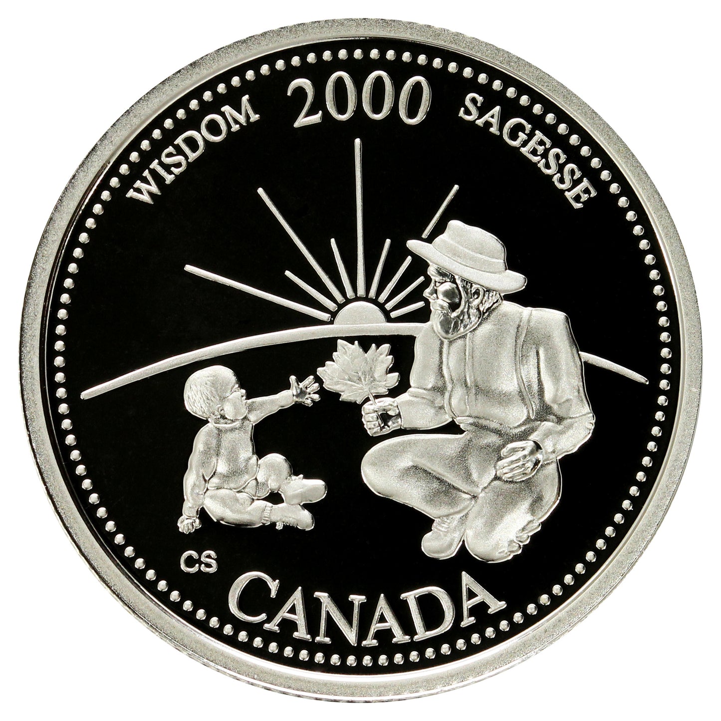2000 Wisdom Canada 25-cents Silver Proof