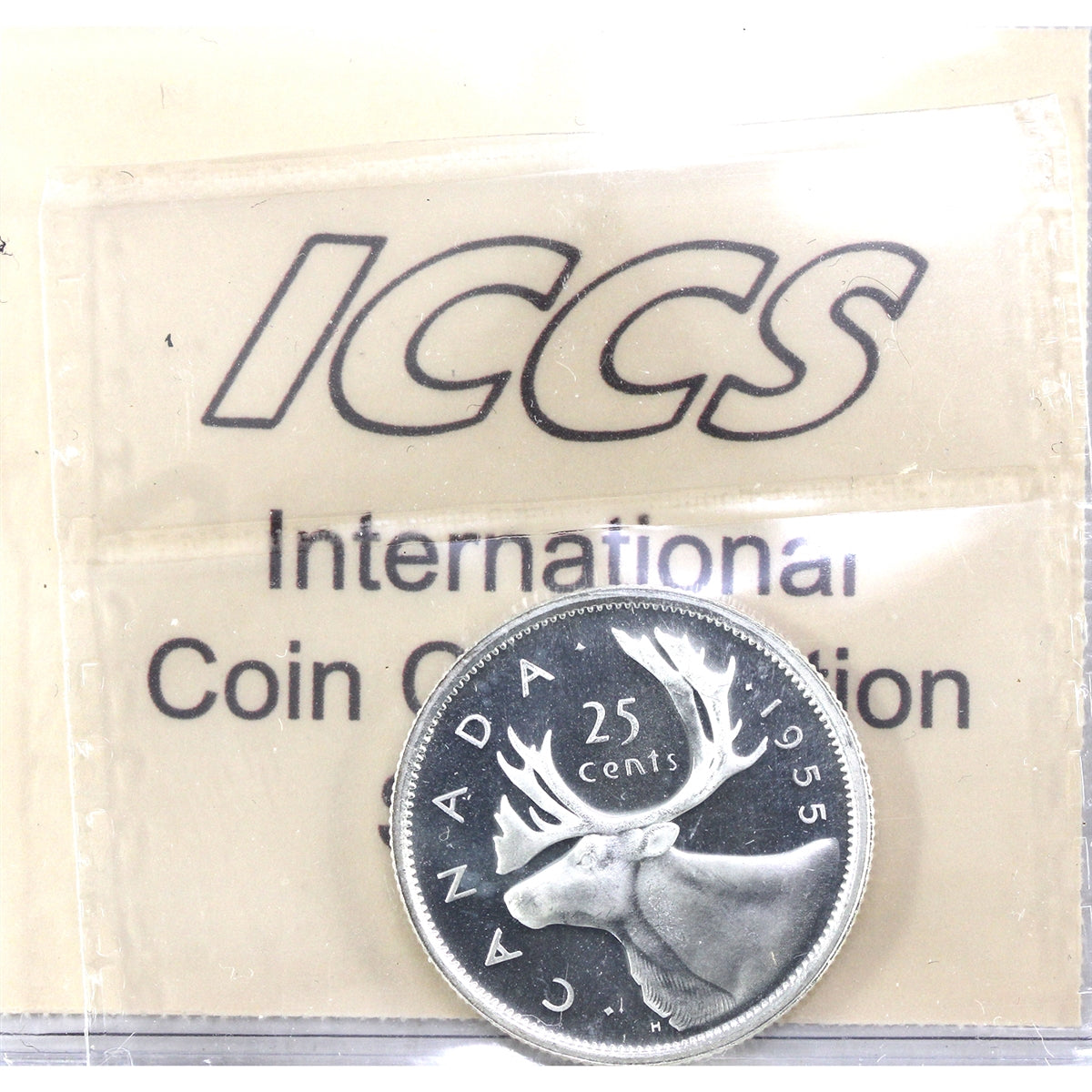 1955 Canada 25-cents ICCS Certified PL-64