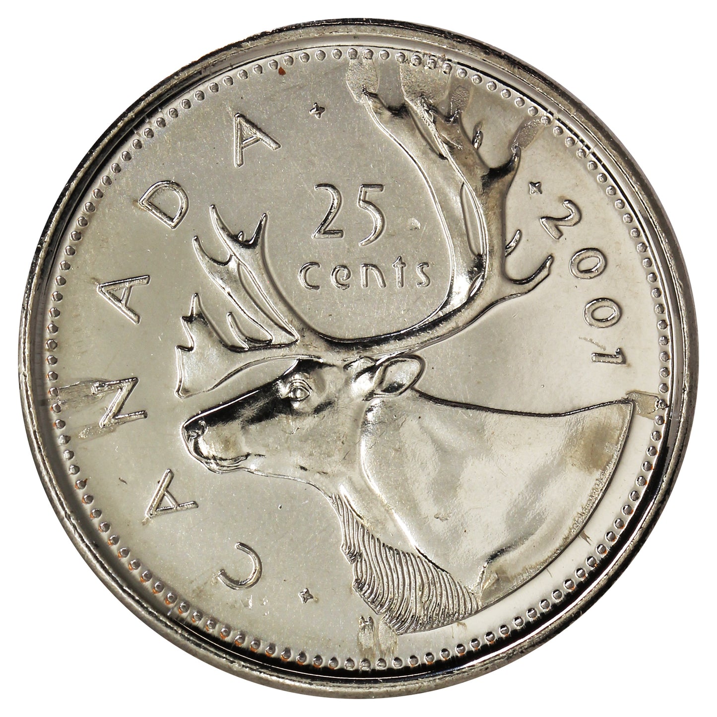2001P Canada 25-cents Brilliant Uncirculated (MS-63)
