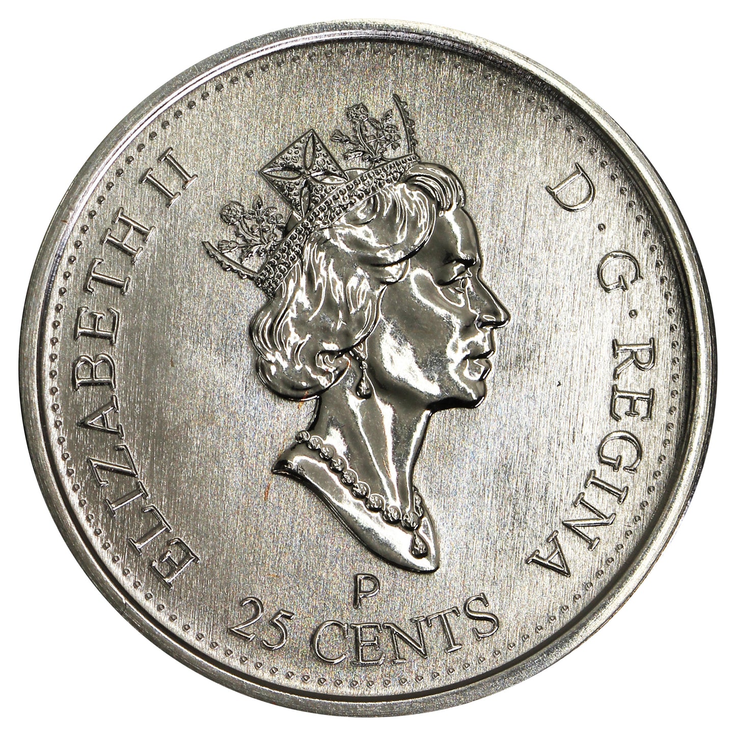 2001P Coloured Canada Day 25-cents Proof Like_