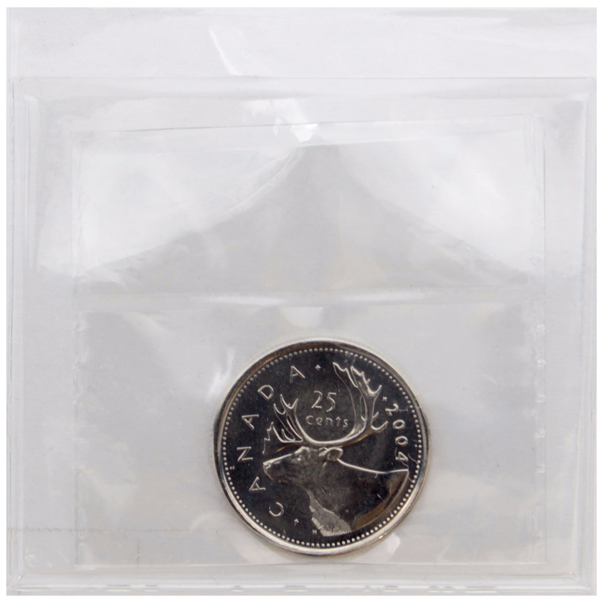 2004P Caribou Canada 25-cents ICCS Certified MS65
