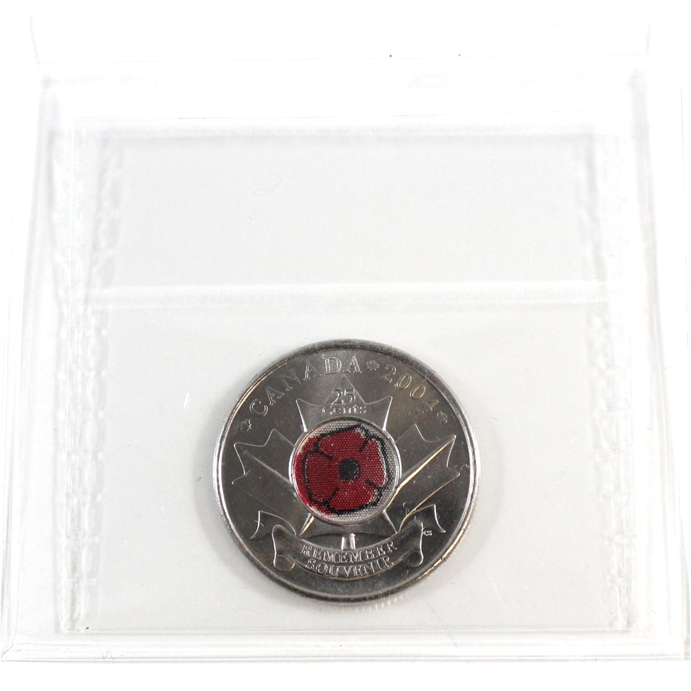 2004P Poppy Canada 25-cents ICCS Certified MS65