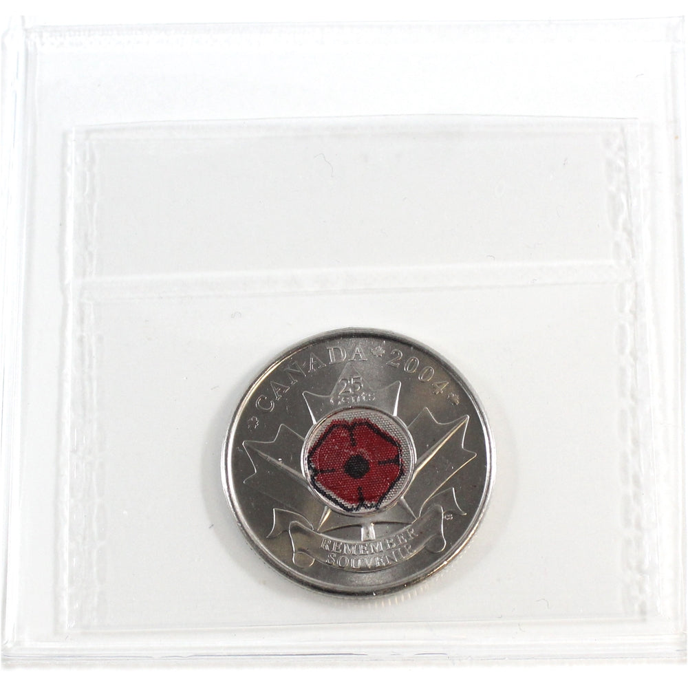 2004P Poppy Canada 25-cents ICCS Certified MS66