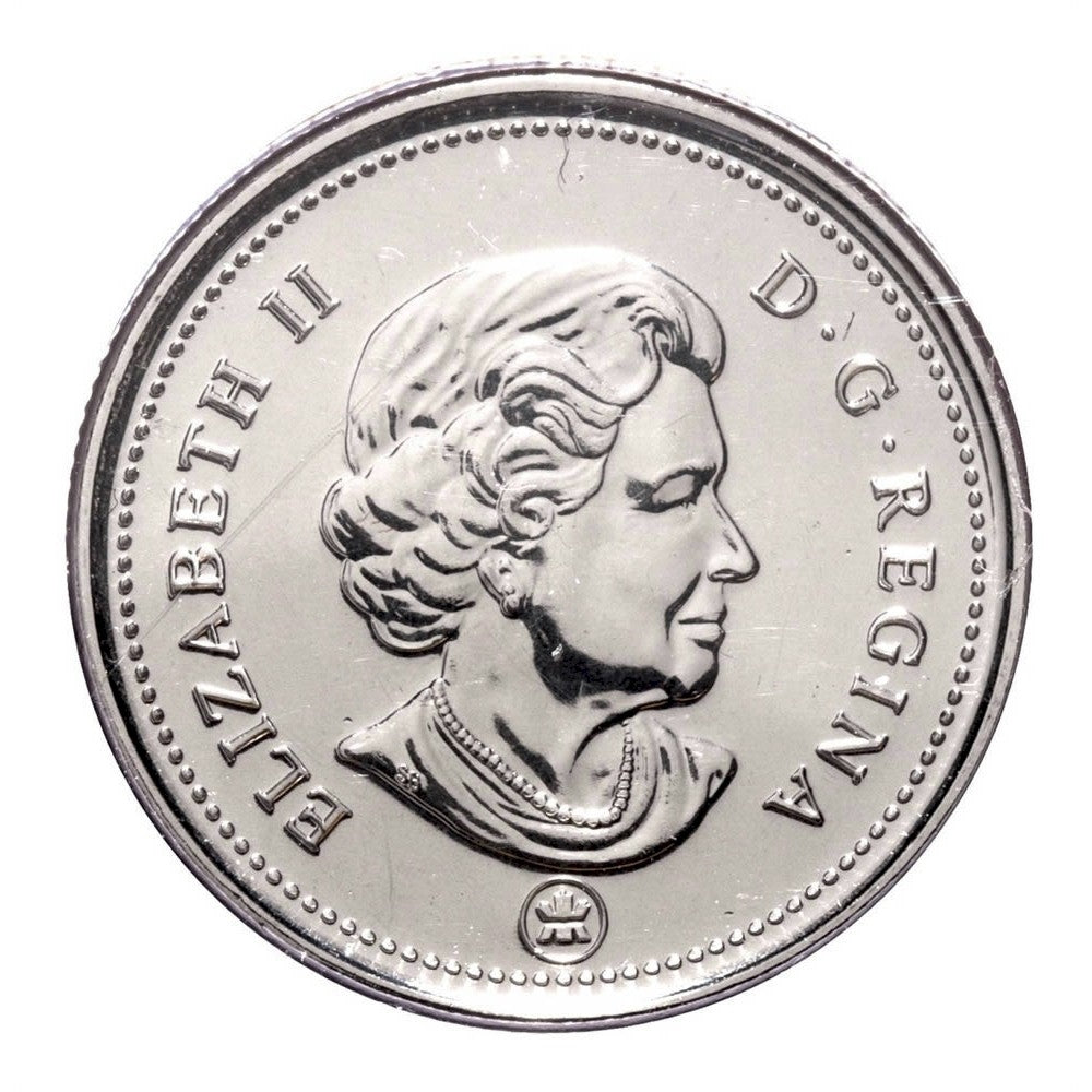 2008 Coloured Canada Day (Moose) 25-cents Proof Like