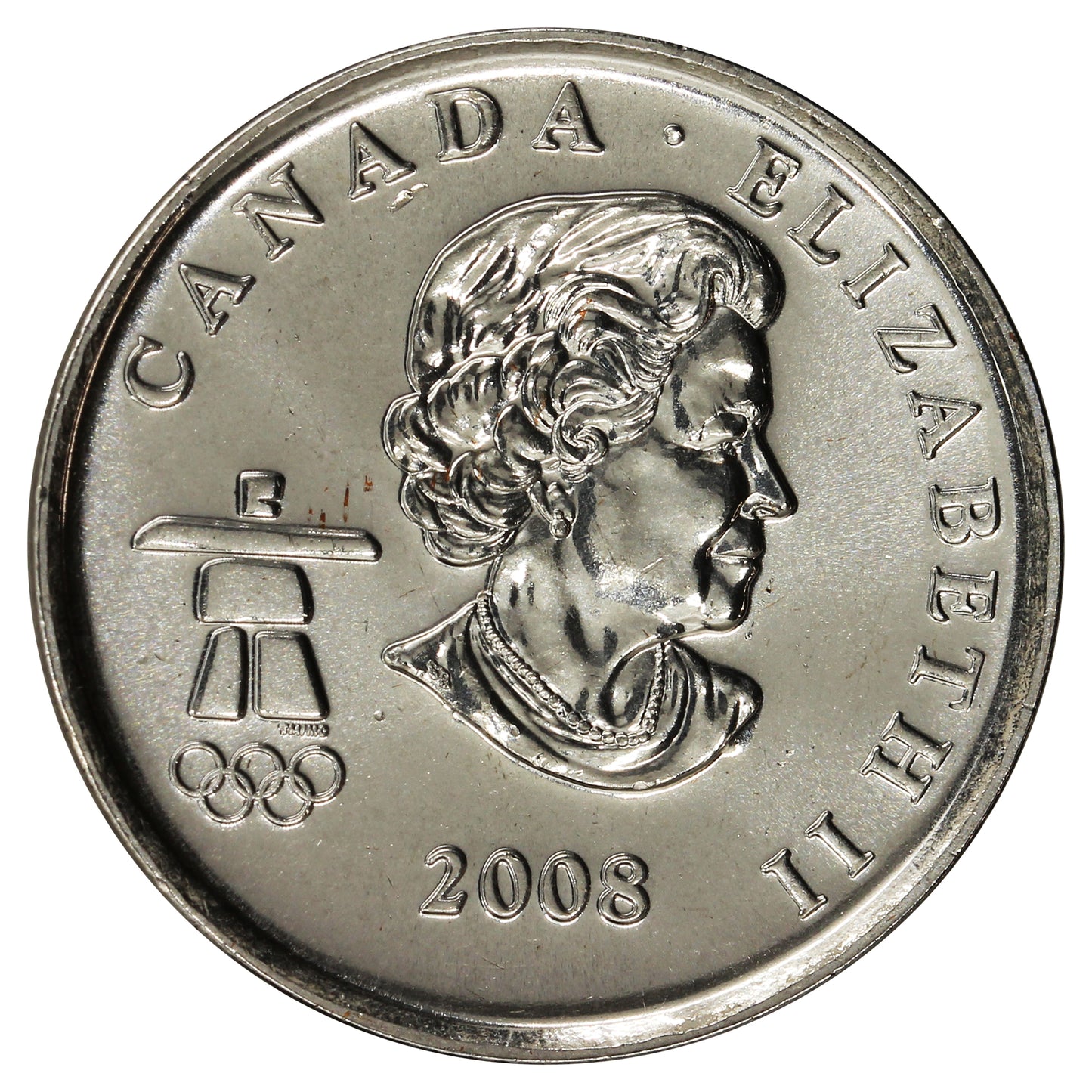 2008 Freestyle Skiing Canada 25-cents Brilliant Uncirculated (MS63)