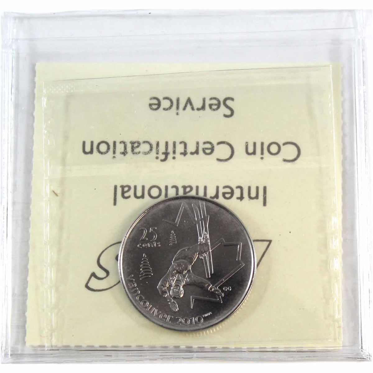 2008 Freestyle Skiing Canada 25-cents ICCS Certified MS67