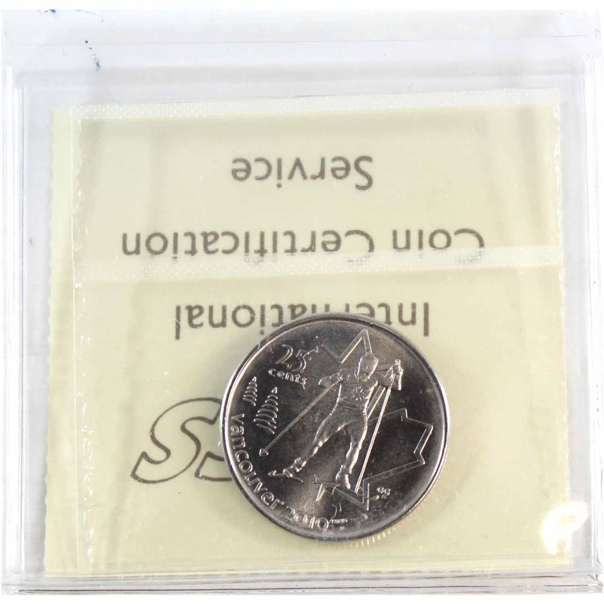 2009 Cross Country Skiing Canada 25-cents ICCS Certified MS65