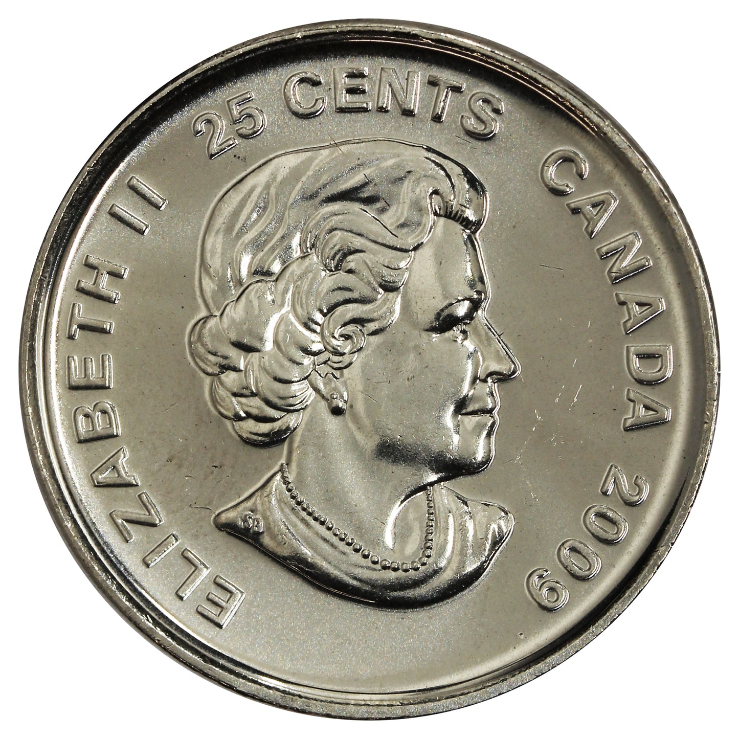 2009 Men's Hockey Canada 25-cents Brilliant Uncirculated (MS63)