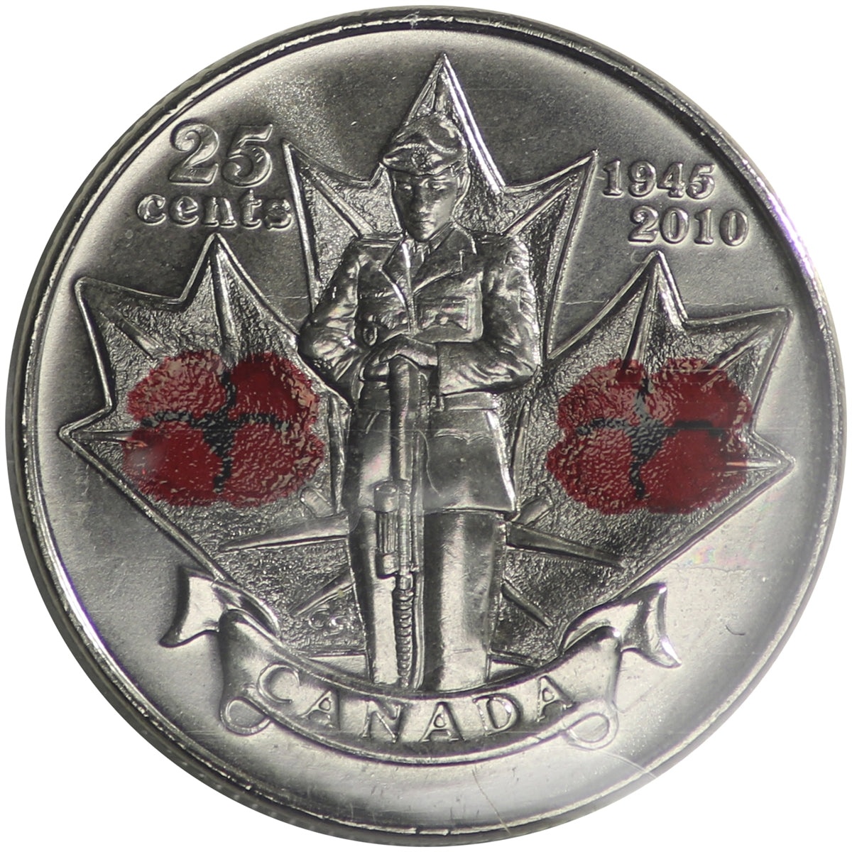 2010 Poppy Canada 25-cents ICCS Certified MS65