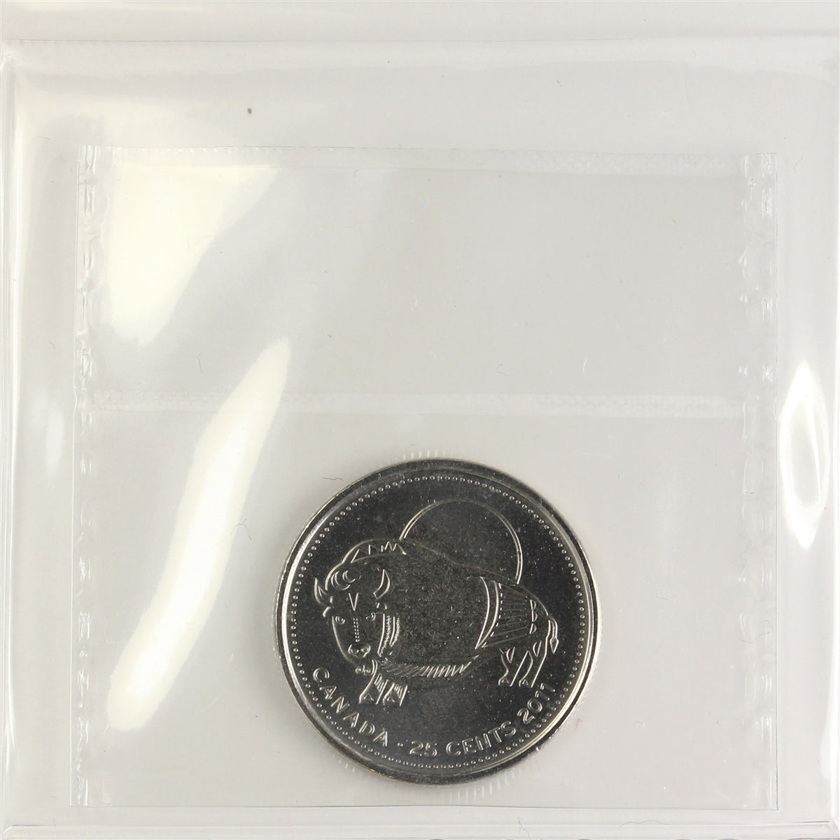 2011 Bison Canada 25-cents ICCS Certified MS65