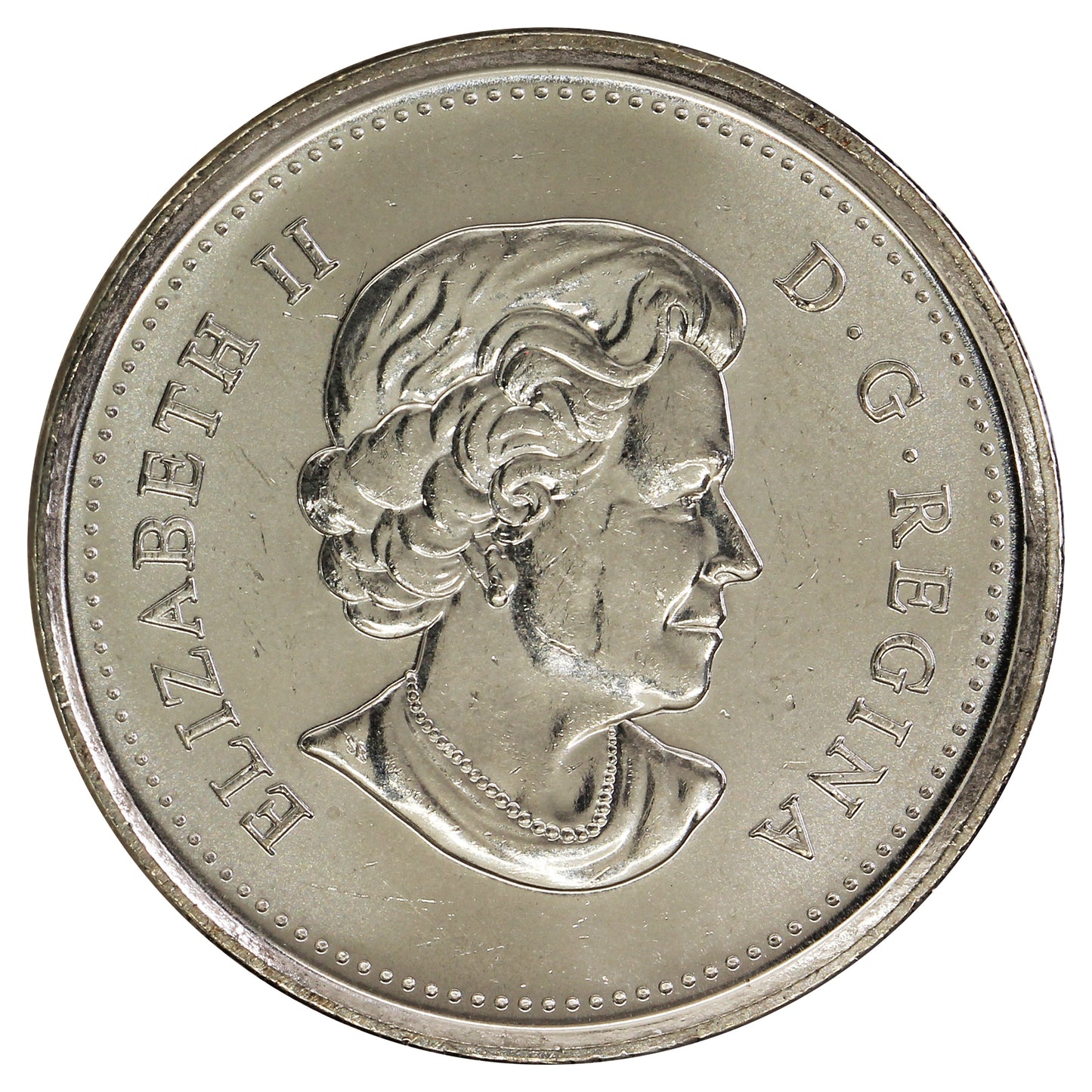 2011 Coloured Peregrine Falcon Canada 25-cents Brilliant UNC. (MS63)