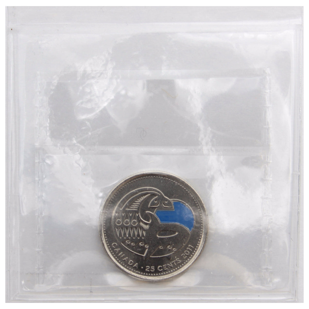 2011 Orca Coloured Canada 25-cents ICCS Certified MS65
