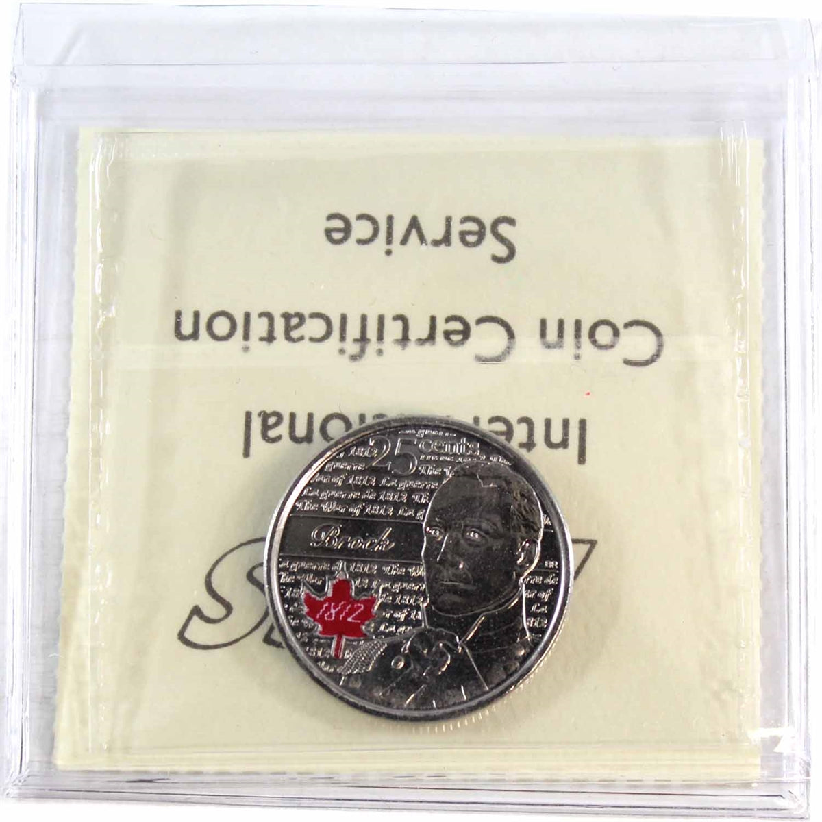 2012 Brock Coloured Canada 25-cents ICCS Certified MS65