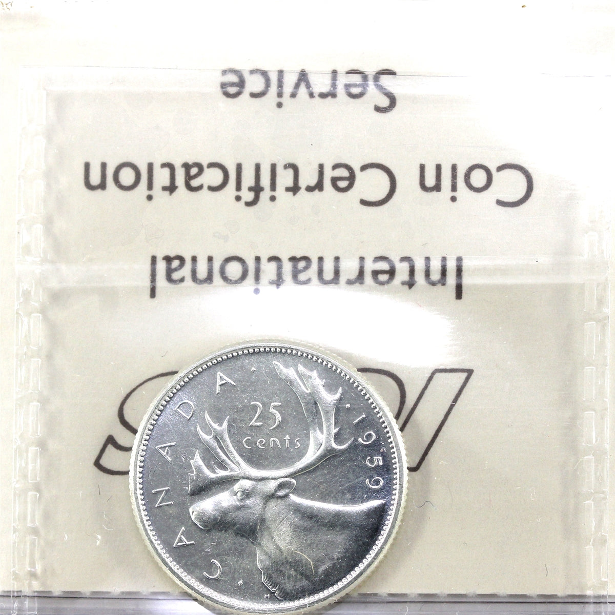 1959 Canada 25-cents ICCS Certified MS63 Cameo