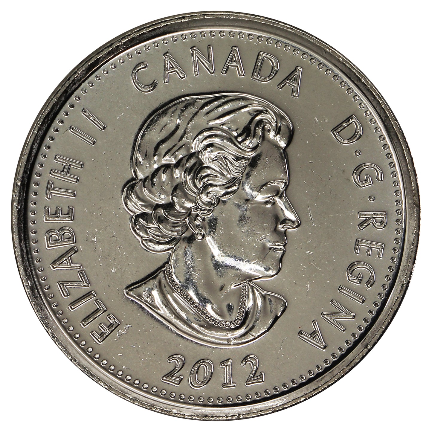 2012 Coloured Tecumseh Canada 25-cents Brilliant Uncirculated (MS63)