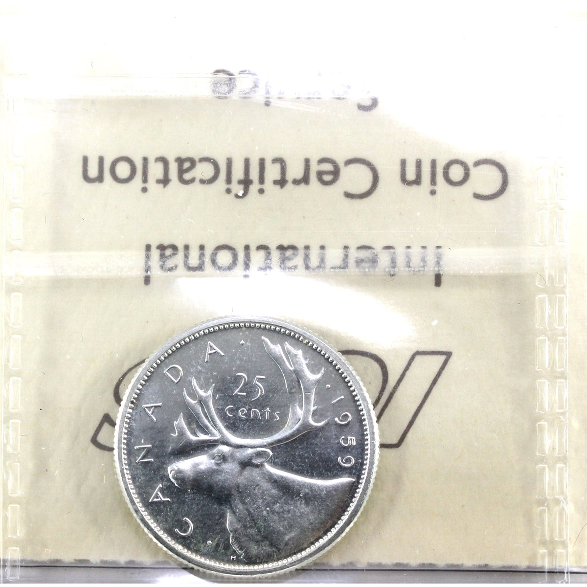 1959 Canada 25-cents ICCS Certified PL-65