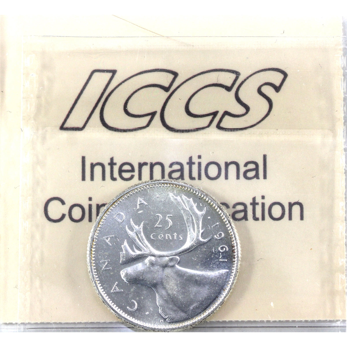 1961 Canada 25-cents ICCS Certified MS64 Heavy Cameo