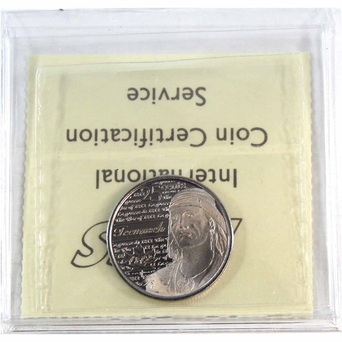 2012 Tecumseh Canada 25-cents ICCS Certified MS65