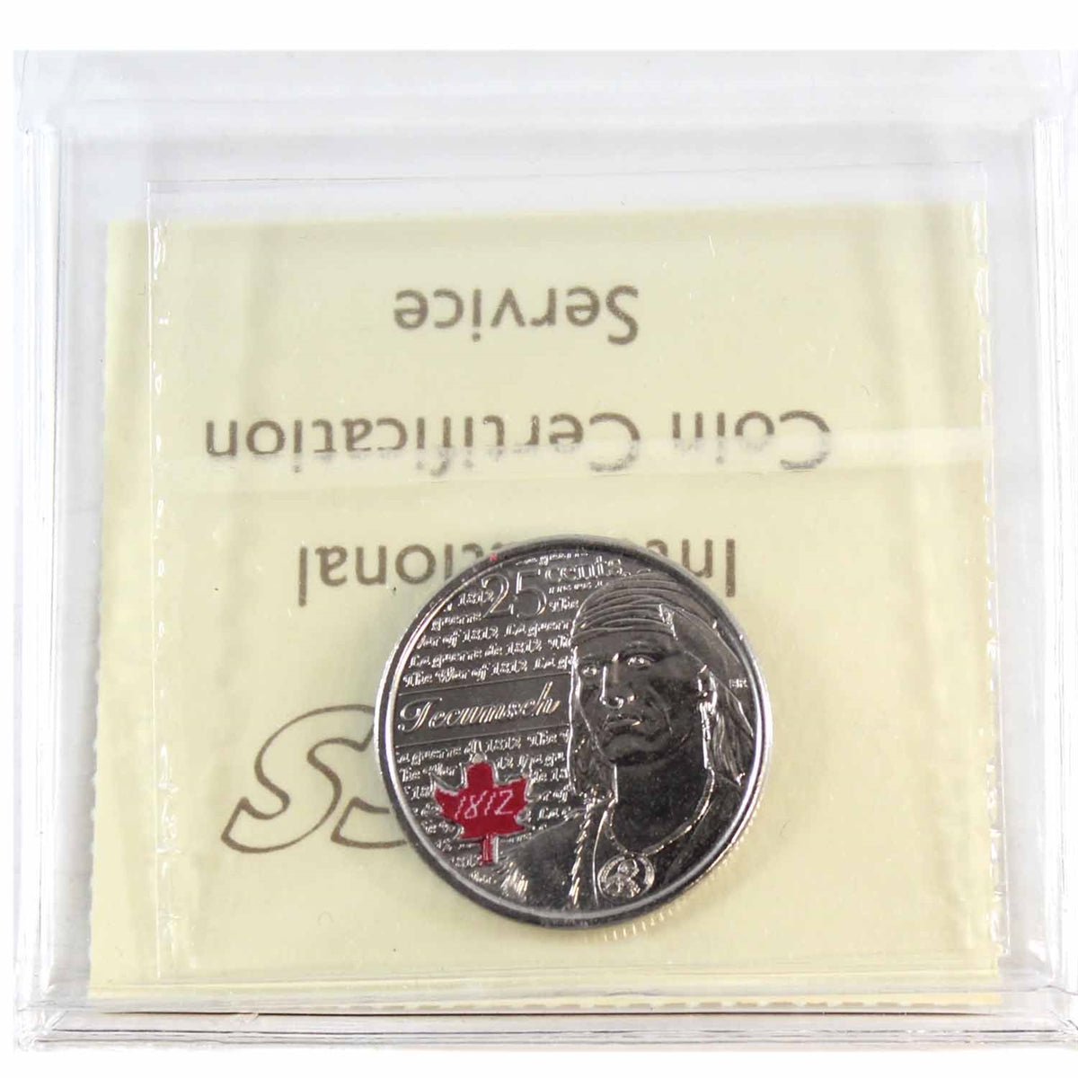 2012 Tecumseh Coloured Canada 25-cents ICCS Certified MS65