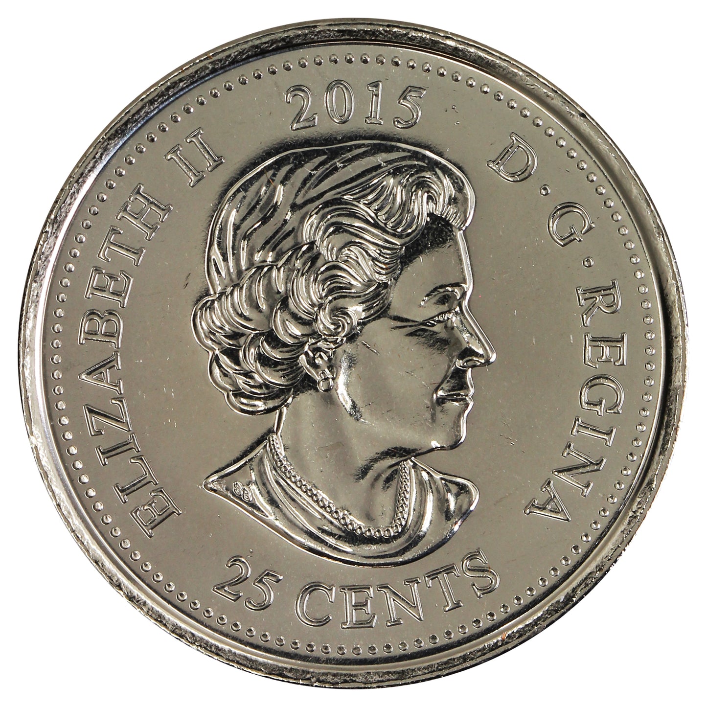 2015 Poppy (Non-Coloured) Canada 25-cents Brilliant Uncirculated MS63