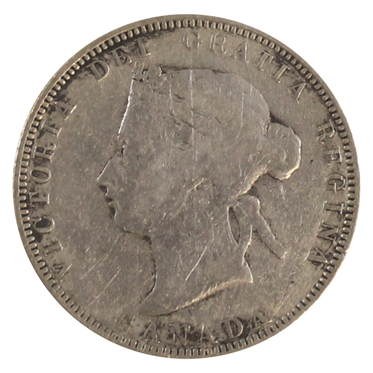 1871 Obv. 1 Canada 25-cents ICCS Certified G6