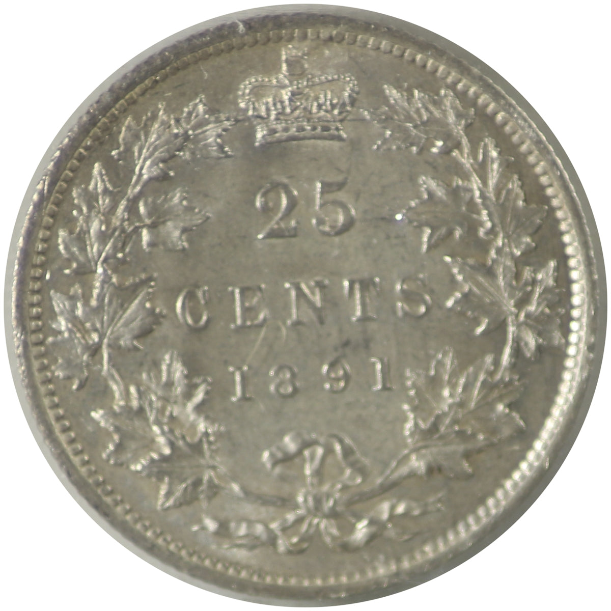 1891 Canada 25-cents ICCS Certified MS63 (XUM 160)