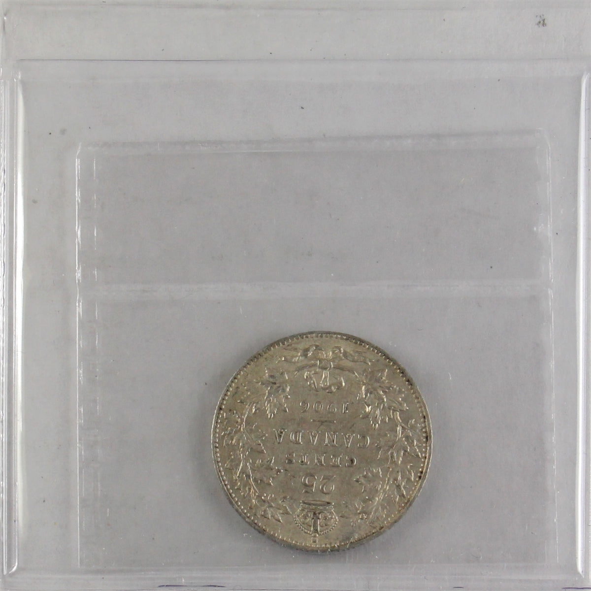 1906 Large Crown Canada 25-cents ICCS Certified VF30