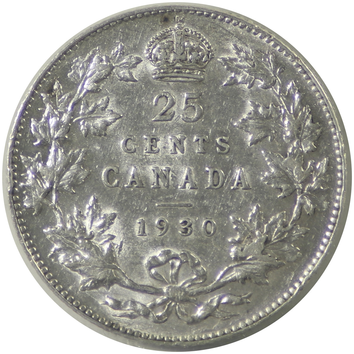 1930 Canada 25-cents ICCS Certified EF40