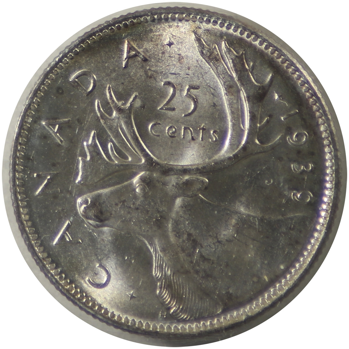1939 Canada 25-cents ICCS Certified MS60