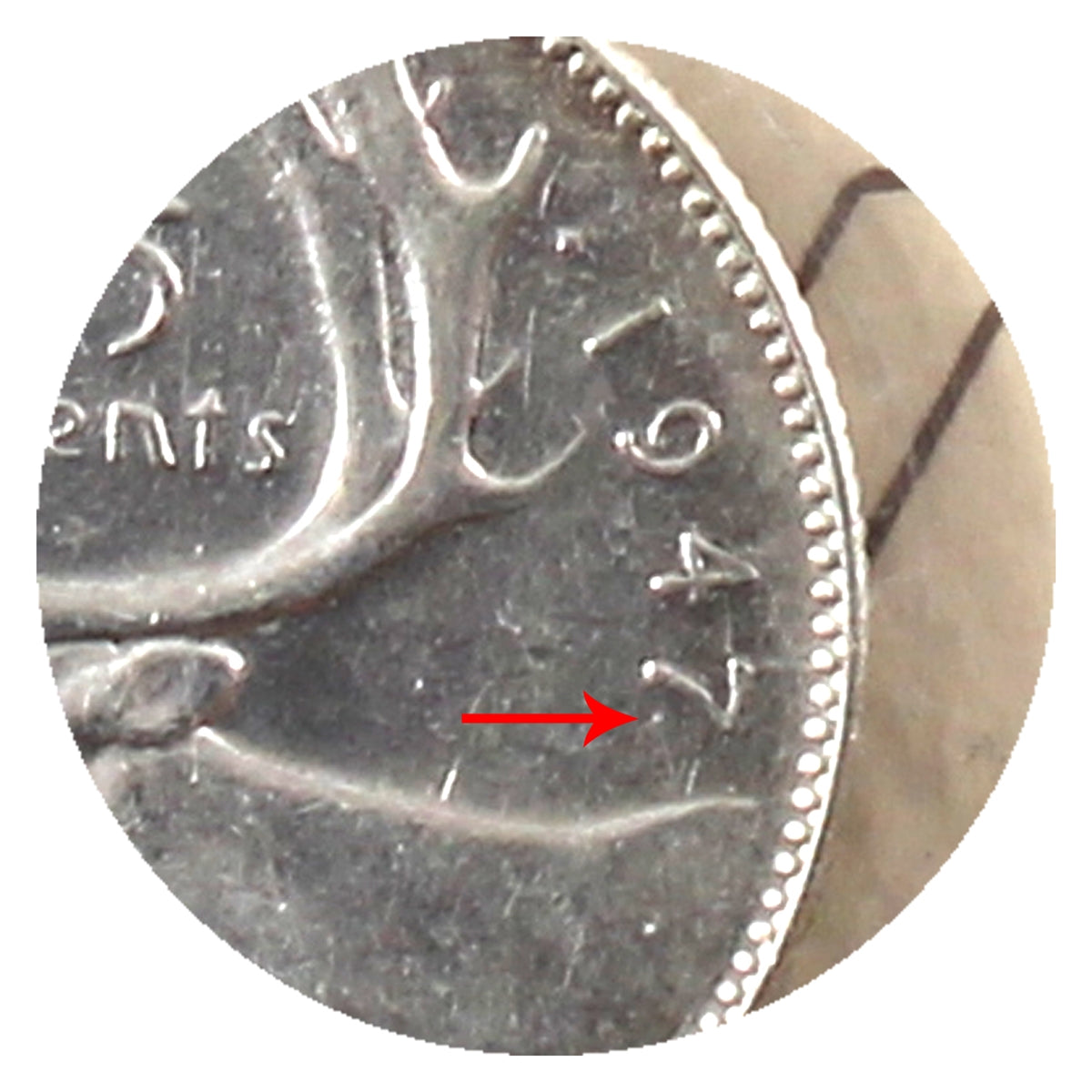 1947 Dot Canada 25-cents ICCS Certified EF40