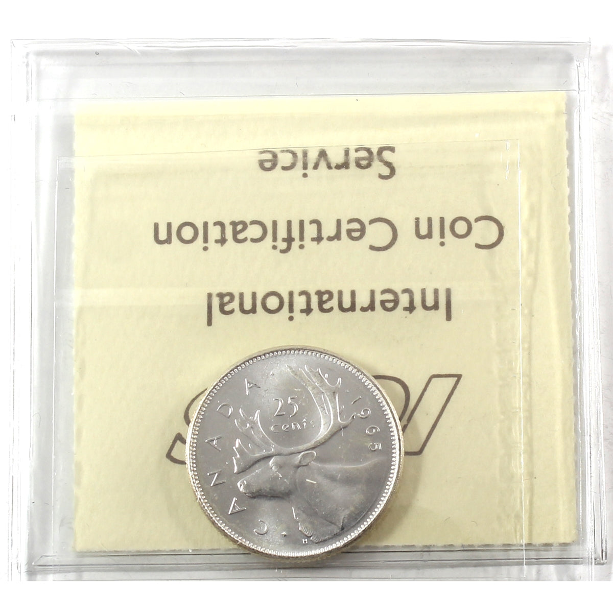 1965 Canada 25-cents ICCS Certified MS64 Cameo
