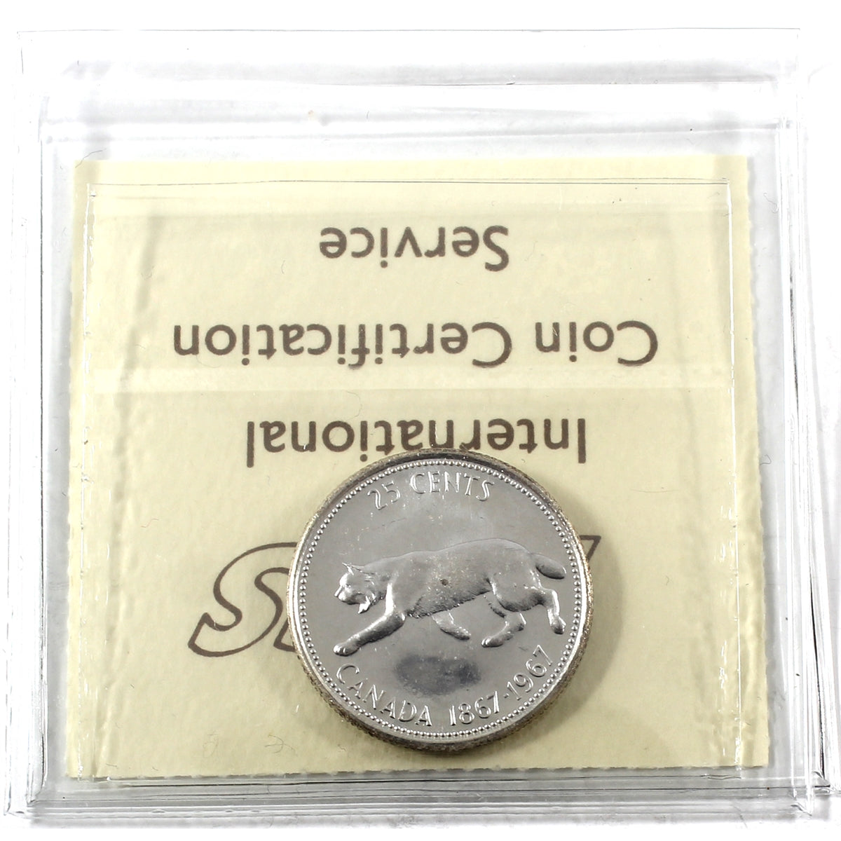 1967 Canada 25-cents ICCS Certified MS64 Heavy Cameo