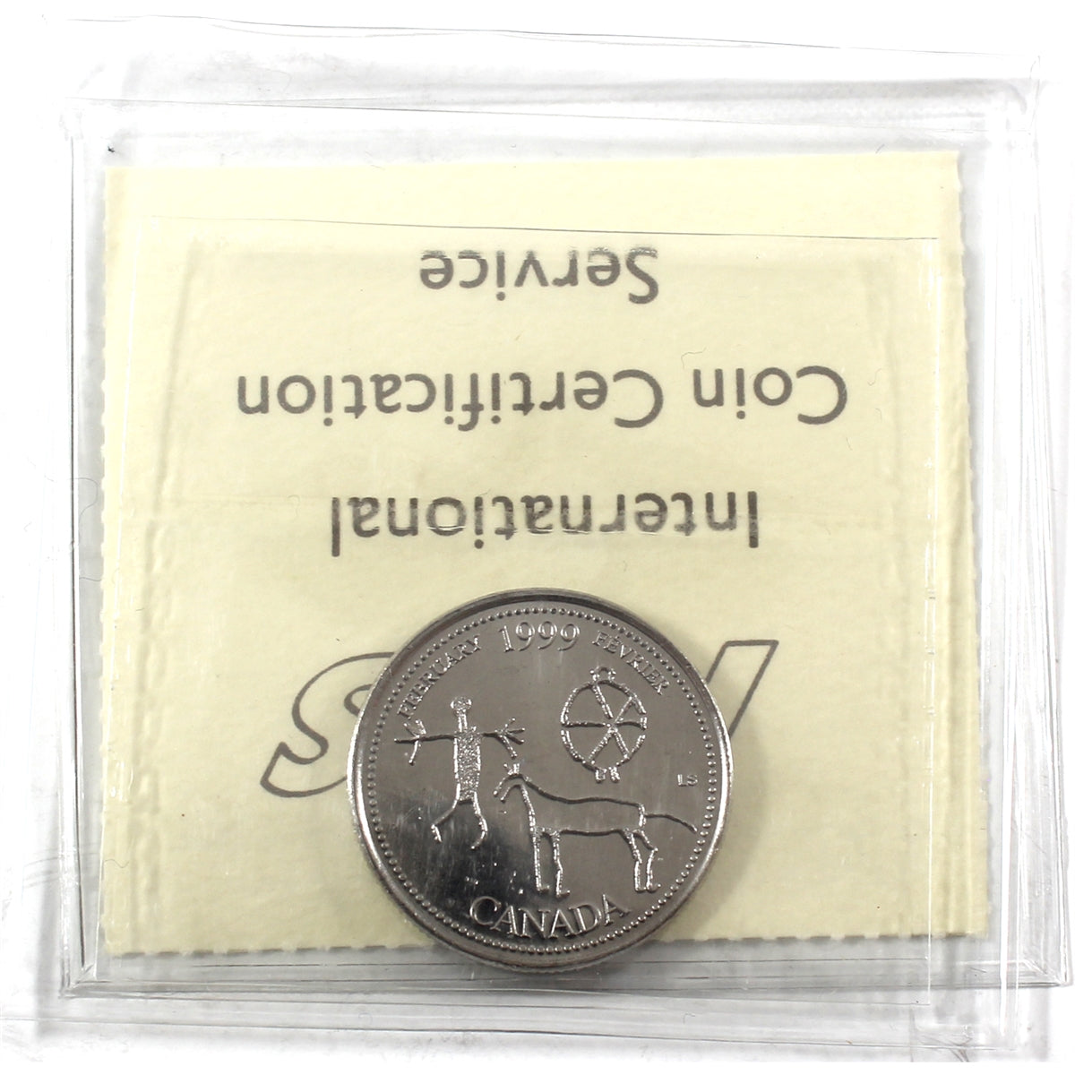 1999 February Canada 25-cents ICCS Certified MS64