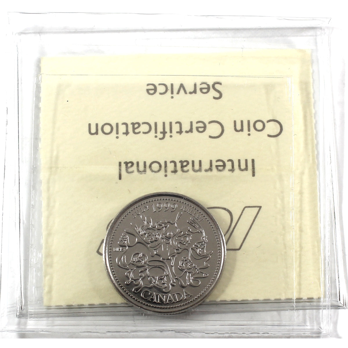 1999 July Canada 25-cents ICCS Certified MS64