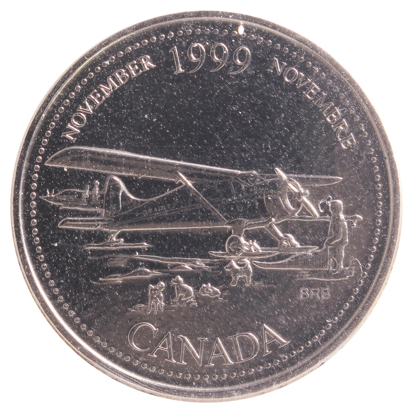 1999 November Mule Canada 25-cents ICCS Certified MS66 NBU