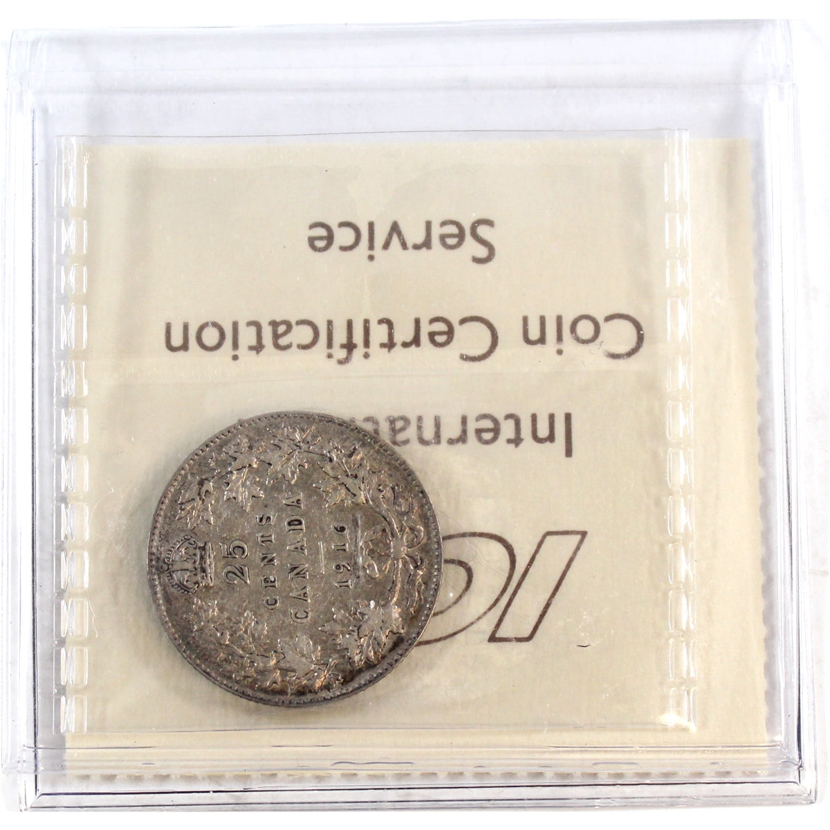 1916 Canada 25-cents ICCS Certified VF30
