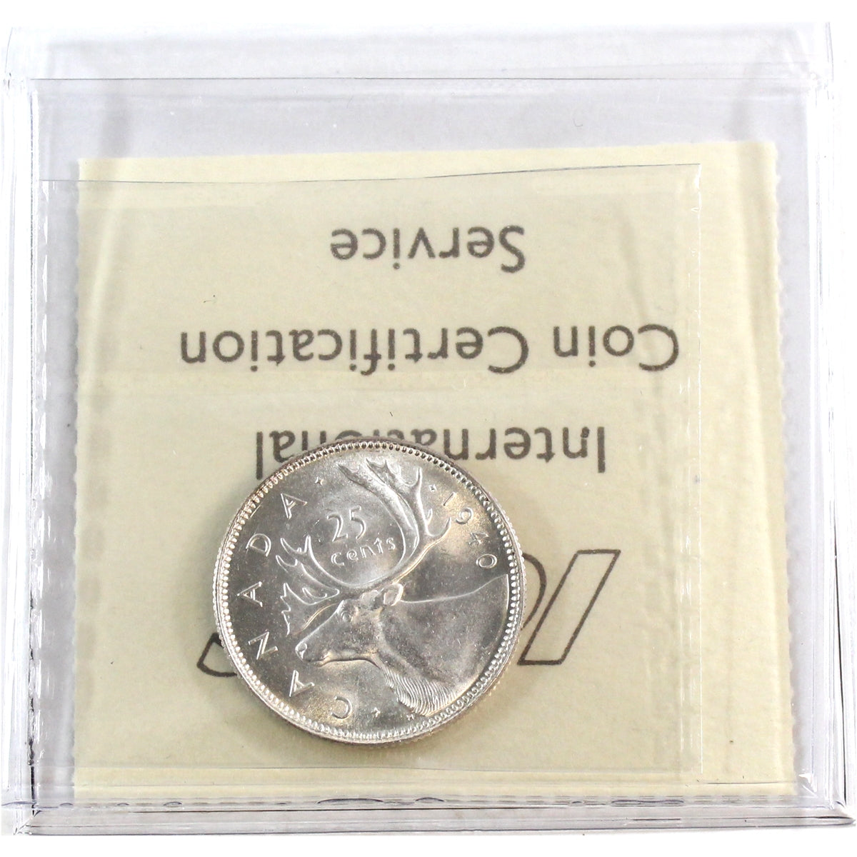 1940 Canada 25-cents ICCS Certified MS64