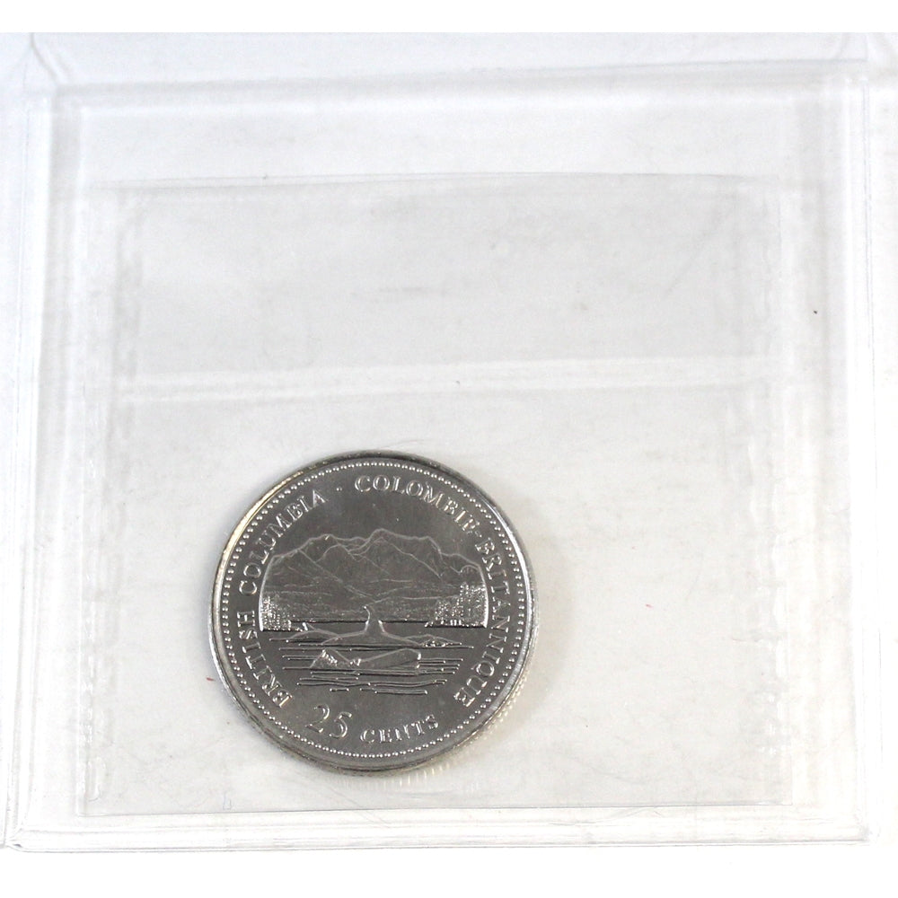 1992 British Columbia Canada 25-cents ICCS Certified MS65