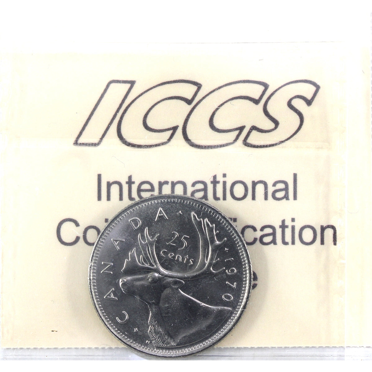 1970 Canada 25-cents ICCS Certified MS64