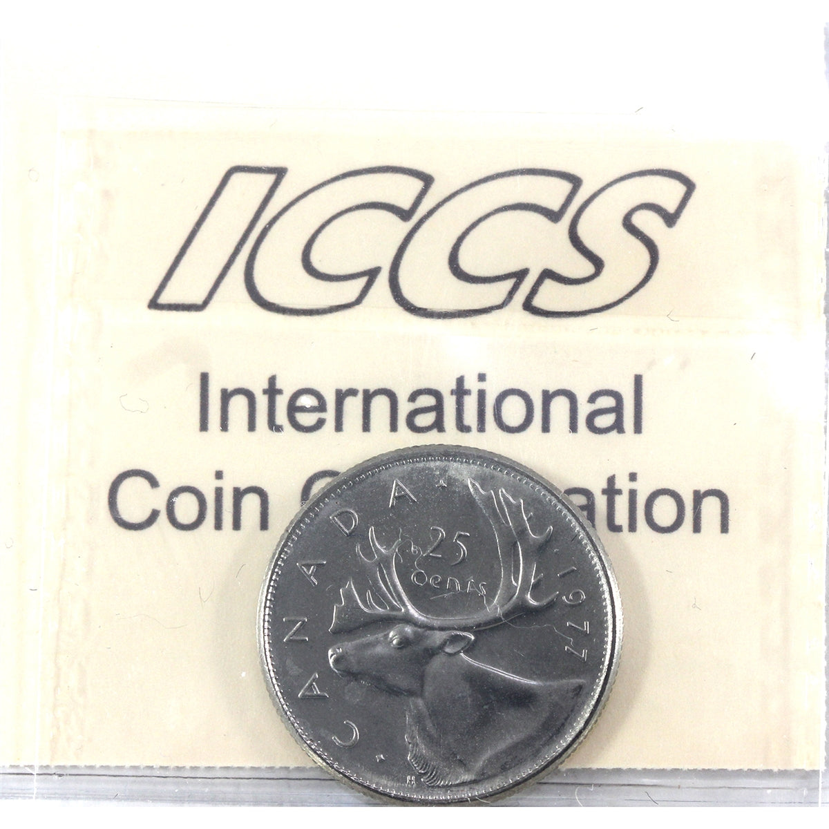 1977 Canada 25-cents ICCS Certified MS66 Cameo