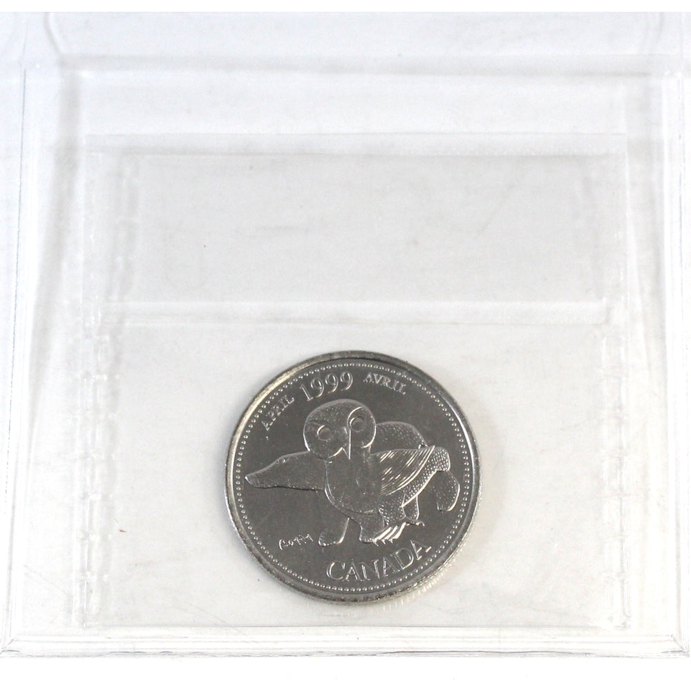 1999 April Canada 25-cents ICCS Certified MS65