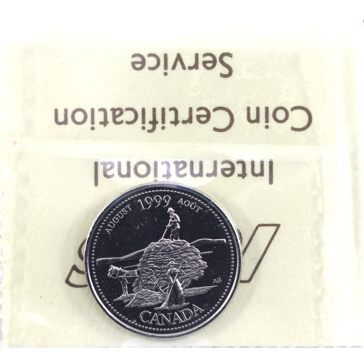 1999 August Canada 25-cents ICCS Certified MS64