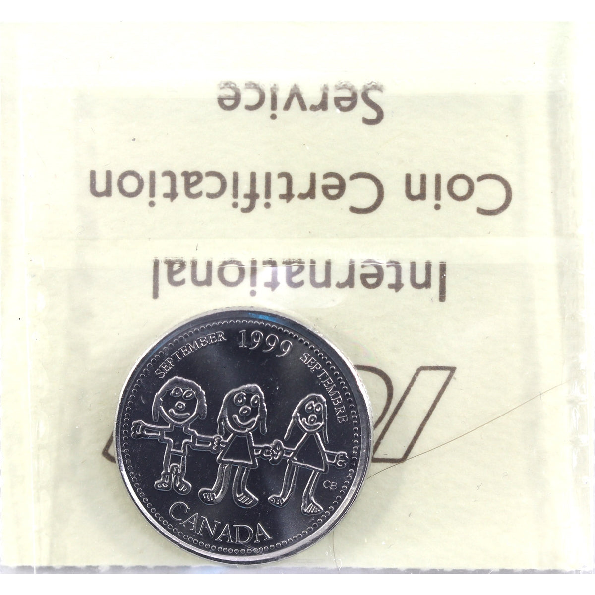 1999 September Canada 25-cents ICCS Certified MS64