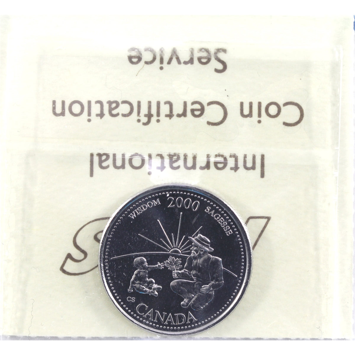 2000 Wisdom Canada 25-cents ICCS Certified MS64
