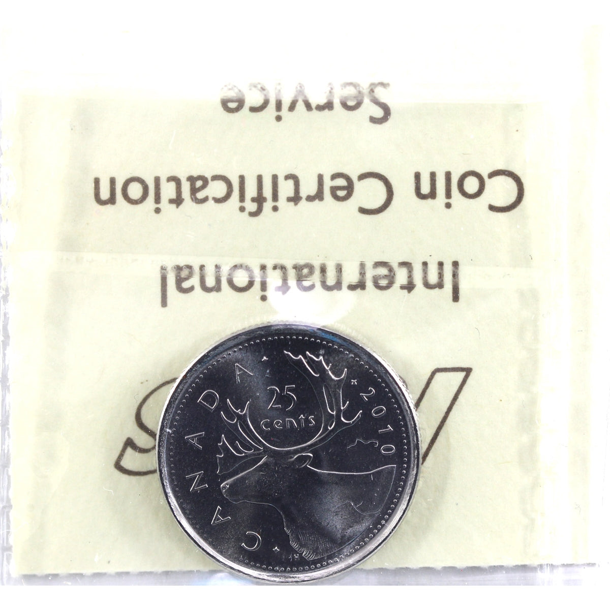 2010 Caribou Canada 25-cents ICCS Certified MS65