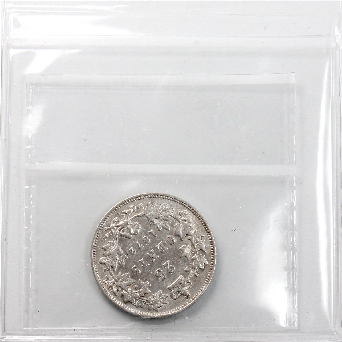 1872H Obv. 2 Canada 25-cents ICCS Certified VF20