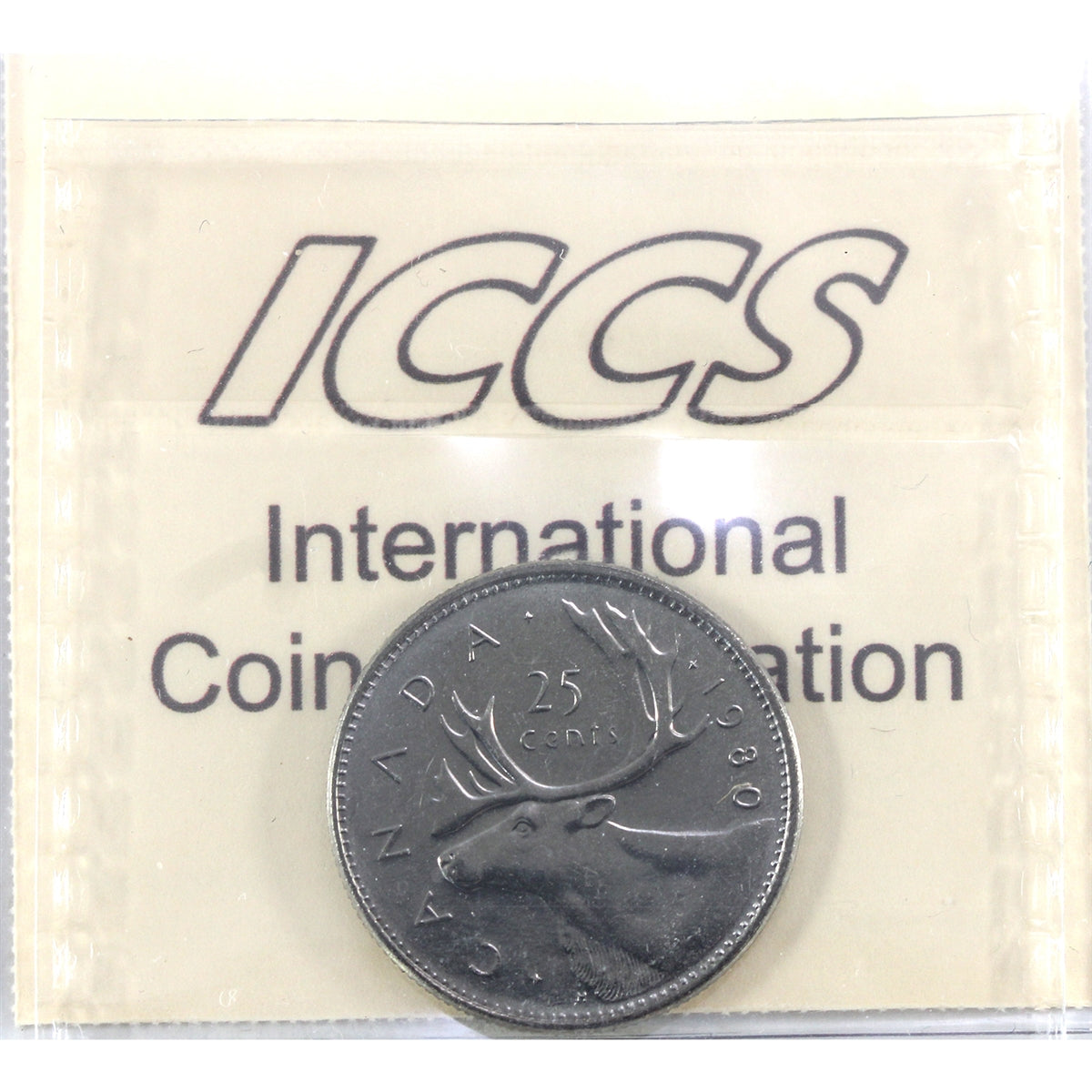 1980 Far Beads Canada 25-cents ICCS Certified MS-65